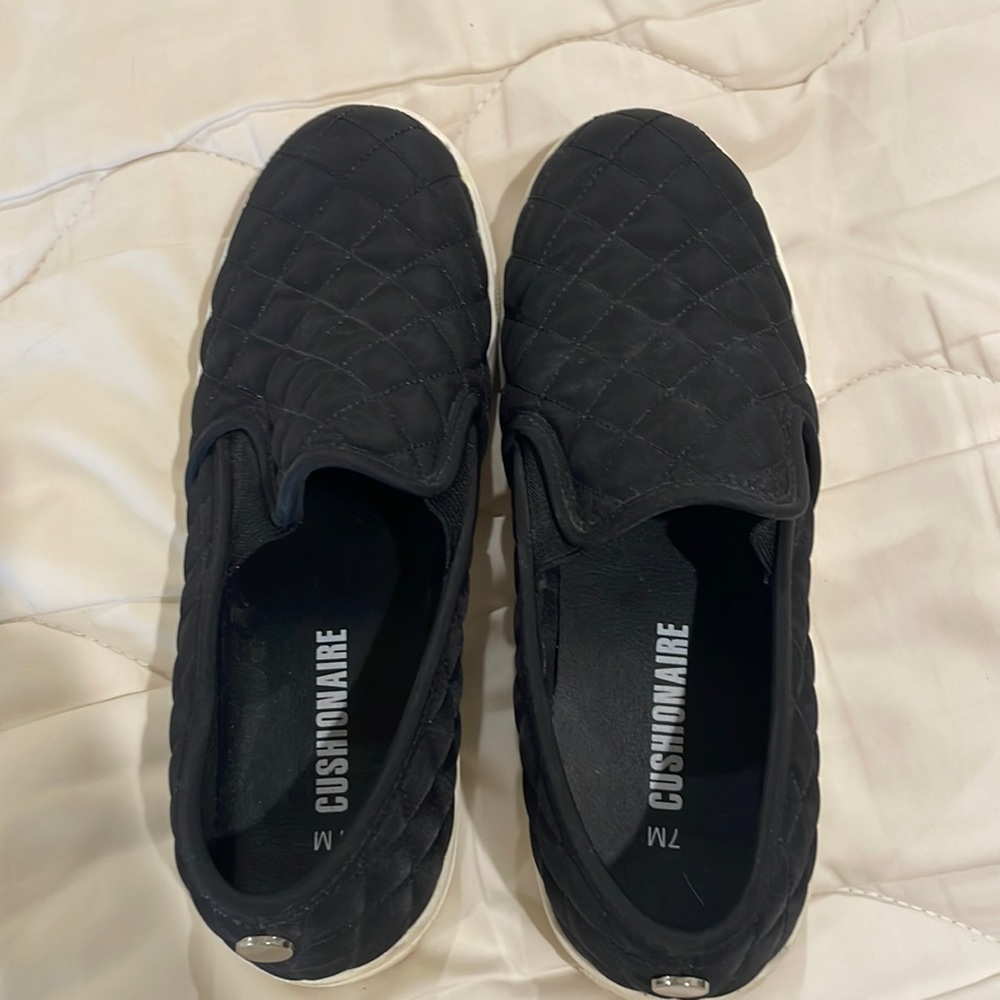 Black slip on sneakers